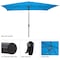 Pure Garden 10 Rectangular Umbrella, Bright Blue 50-LG1281 - alternate 4